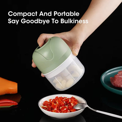 Electric Garlic Chopper Masher Portable USB Rechargeable Multi Function Meat Grinder for Vegetable Fruit Mincer Kitchen Tool