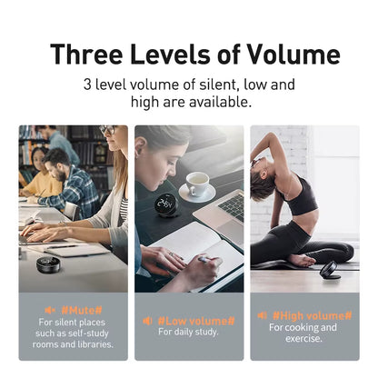 Magnetic Countdown Alarm Clock Kitchen Timer Manual Digital Timer Stand Desk Clock Cooking Timer Shower Study Stopwatch