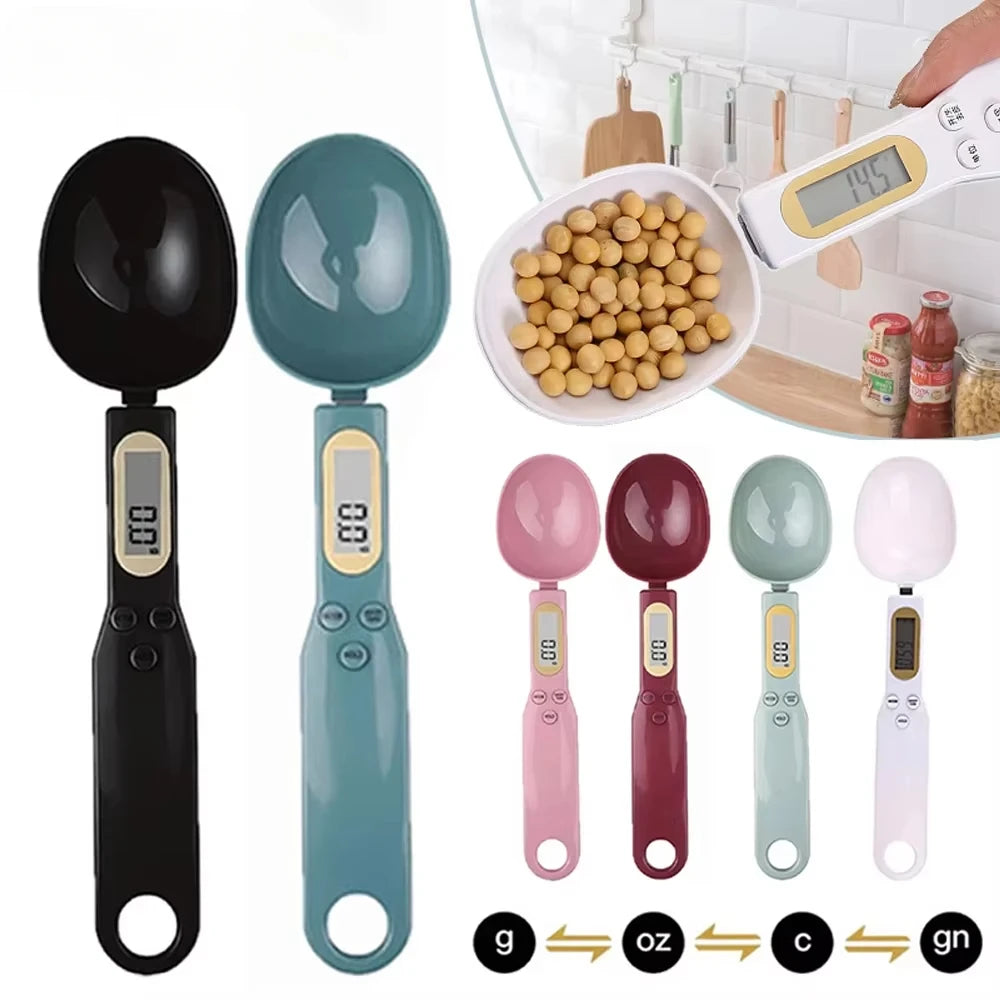 Electronic Kitchen Scale LCD Digital Measuring Food Flour Digital Spoon Scale Mini Kitchen Tool for Milk Coffee Scale